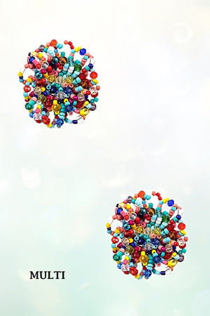 BEAD CLUSTER POST EARRING