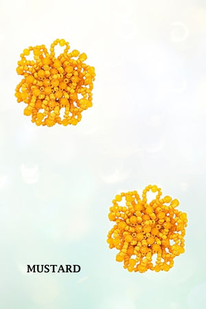 BEAD CLUSTER POST EARRING