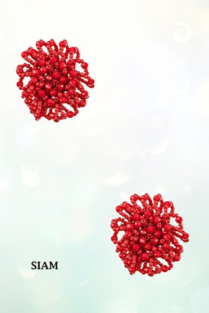 BEAD CLUSTER POST EARRING