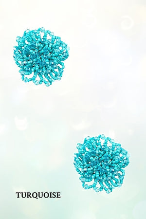 BEAD CLUSTER POST EARRING