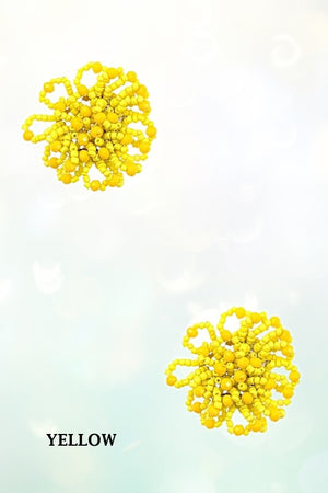 BEAD CLUSTER POST EARRING