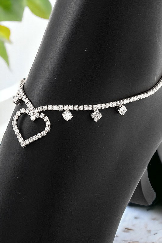 Heart Accent Anklet