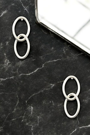 OVAL LINK DROP EARRING