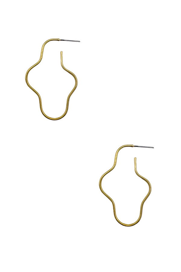 Wavy Outline Drop Earring