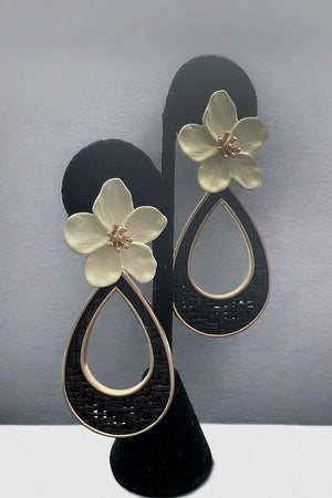 Woven Floral Teardrop Earring