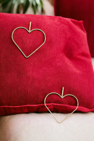 Drop Heart Dangle Earring