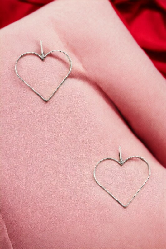 Drop Heart Dangle Earring