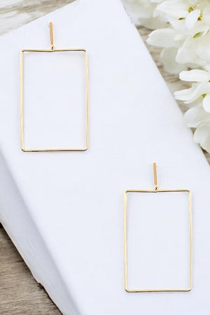 RECTANGULAR DANGLE EARRING