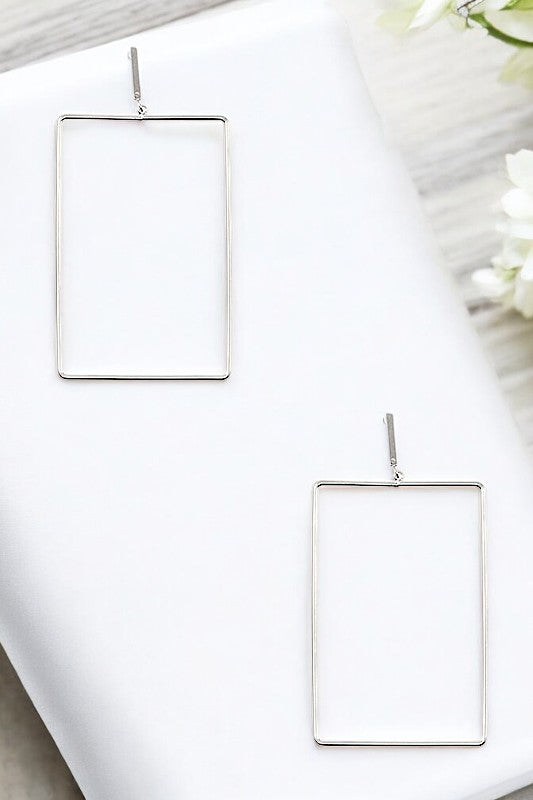 RECTANGULAR DANGLE EARRING