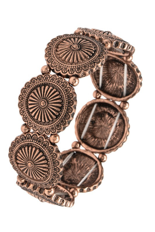 ROUND CONCHO LINK BRACELET