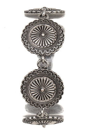 ROUND CONCHO DETAIL LINK BRACELET