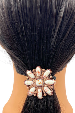 Floral Gem Pave Hair Tie