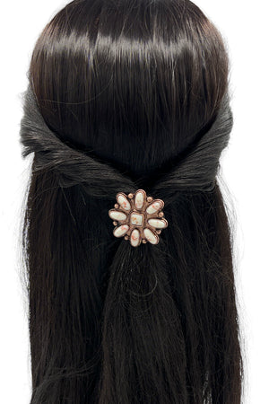 Floral Gem Pave Hair Tie