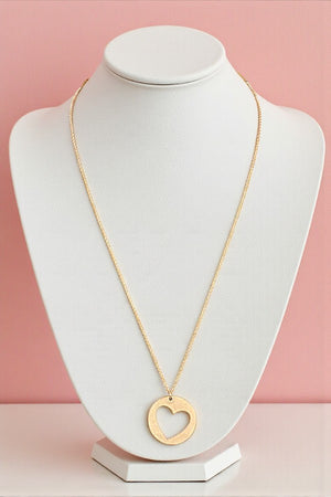 TRIPLE HEART PENDANT LAYERED NECKLACE SET