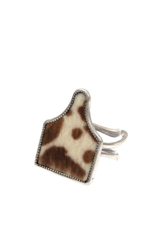 CATTLE TAG CUFF RING