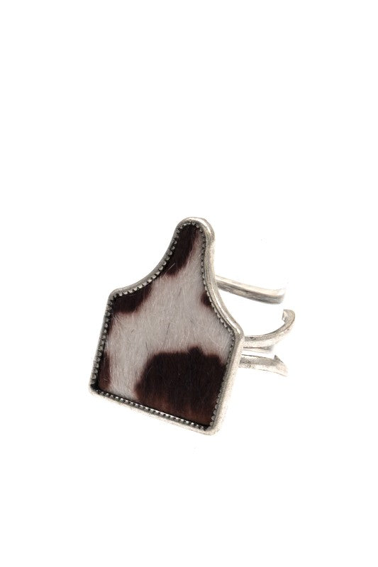 CATTLE TAG CUFF RING