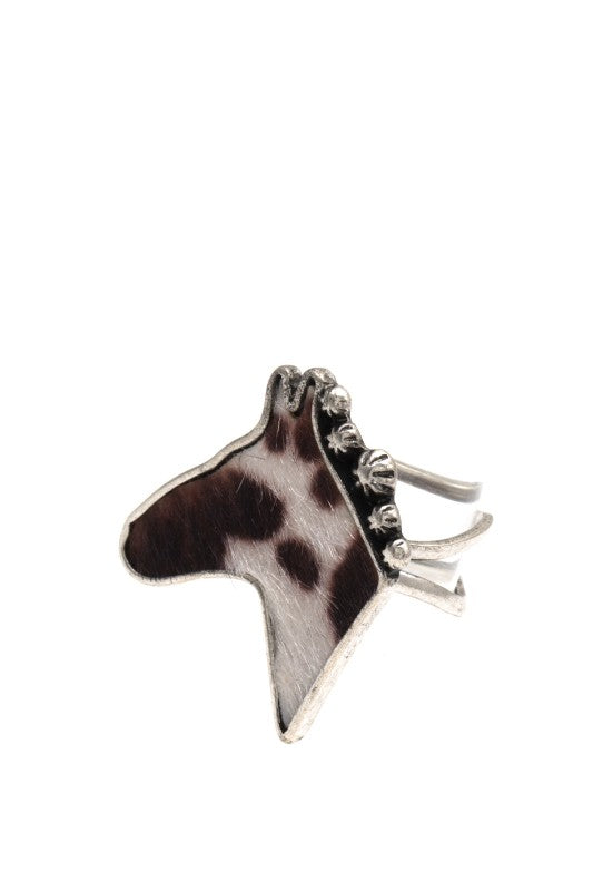 HORSEHEAD DETAIL CUFF RING