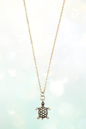 SEA TURTLE PENDANT NECKLACE AND EARRING SET