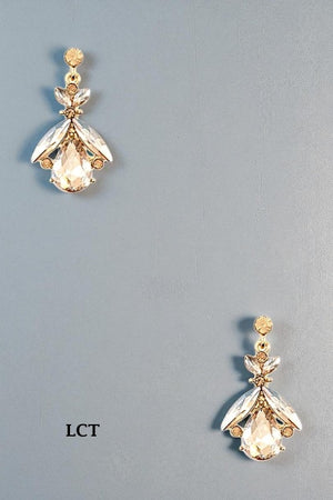 CRYSTAL ORNATE DANGLE EARRING