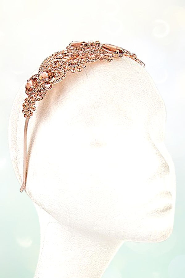 CRYSTAL FLORAL ORNATE HEADBAND