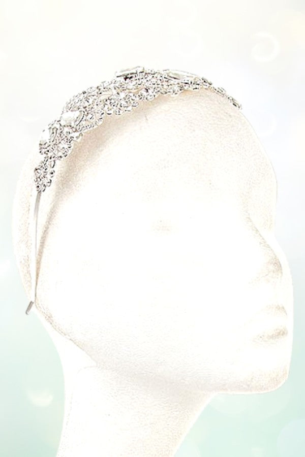 CRYSTAL FLORAL ORNATE HEADBAND