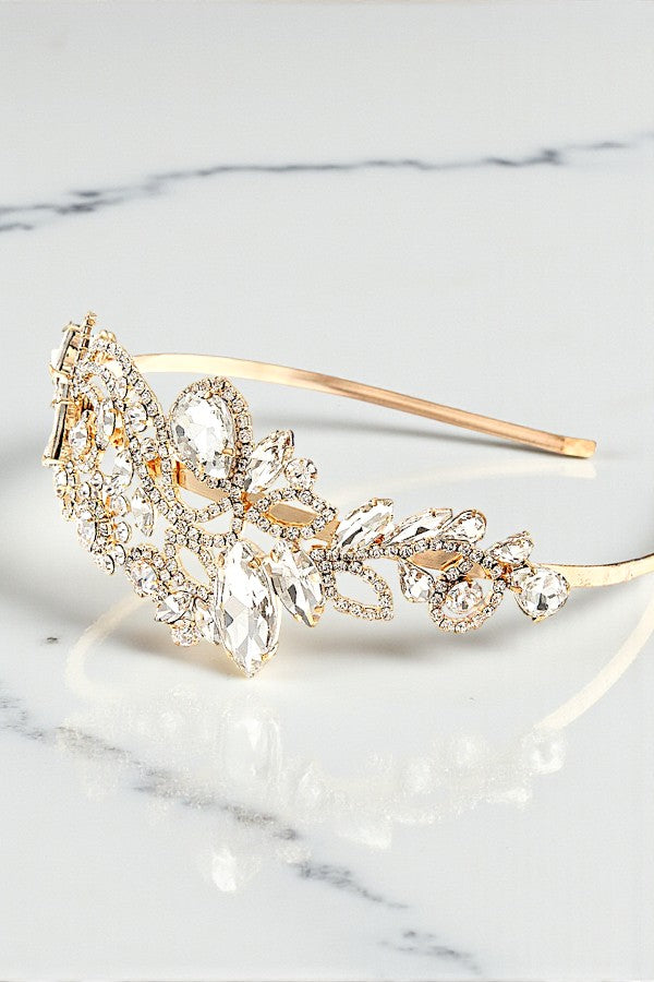 CRYSTAL FLORAL ORNATE HEADBAND