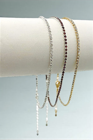 RHINESTONE PAVE ANKLET SET