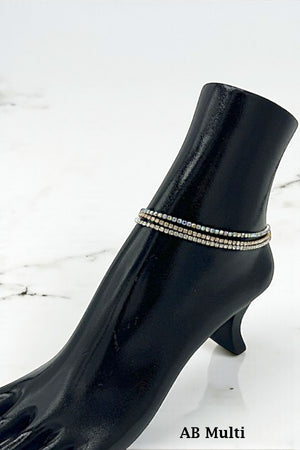 RHINESTONE PAVE ANKLET SET