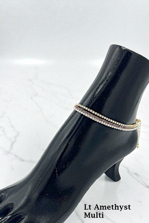 RHINESTONE PAVE ANKLET SET