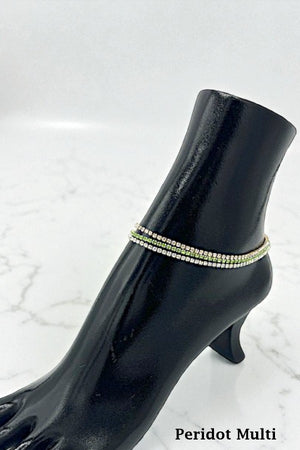 RHINESTONE PAVE ANKLET SET