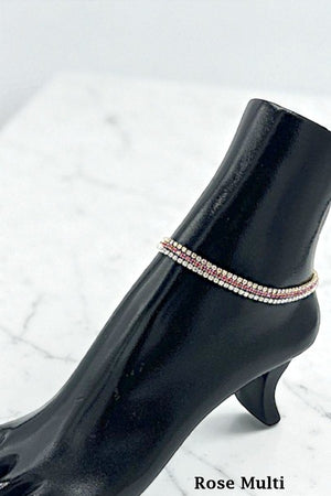 RHINESTONE PAVE ANKLET SET