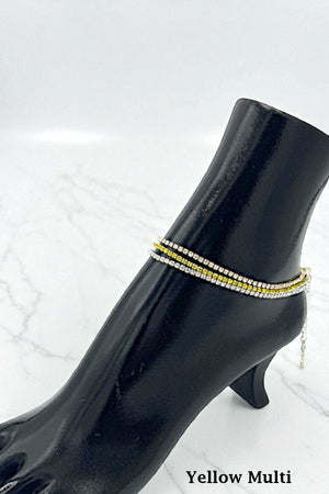 RHINESTONE PAVE ANKLET SET