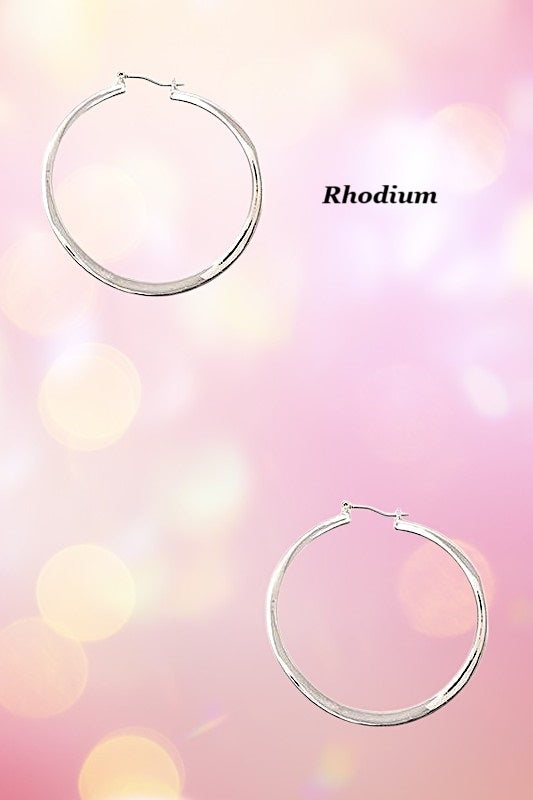 LARGE CURVED HOOP EARRING