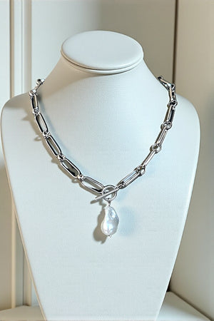 FRESHWATER PEARL DANGLE CHAIN NECKLACE