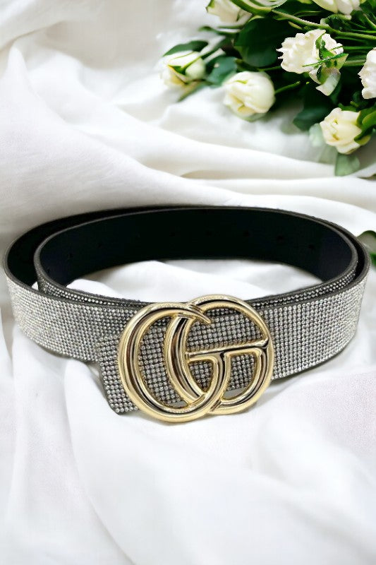 Rhinestone Pave Fashion Belt