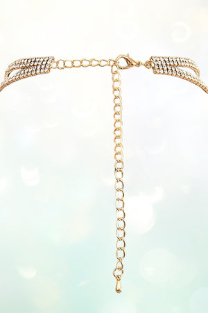 SEXY RHINESTONE PAVE CHOKER NECKLACE