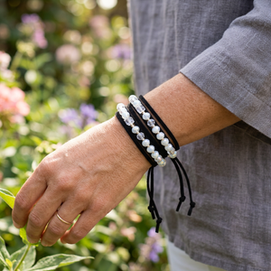 GLASS BEAD ACCENT MULTI WRAP FAUX SUEDE BRACELET