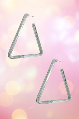 Large Triangle Acetate Drop Earring