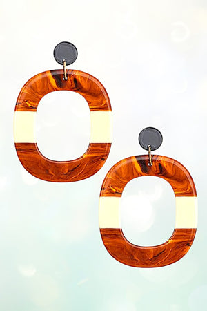 ROUND ACETATE DROP EARRING