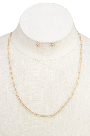 CLIP CHAIN SINGLE NECKLACE SET