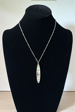 MARQUISE COLOR LAYER PENDANT NECKLACE