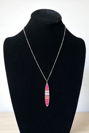 MARQUISE COLOR LAYER PENDANT NECKLACE