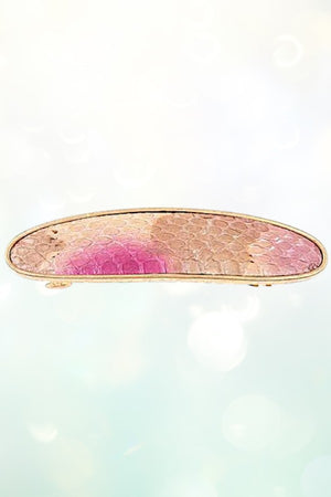 MIX PRINT LONG OVAL HAIR CLIP PIN