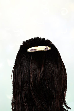 MIX PRINT LONG OVAL HAIR CLIP PIN