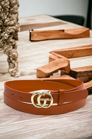 Fashion Faux Leather Thin Belt