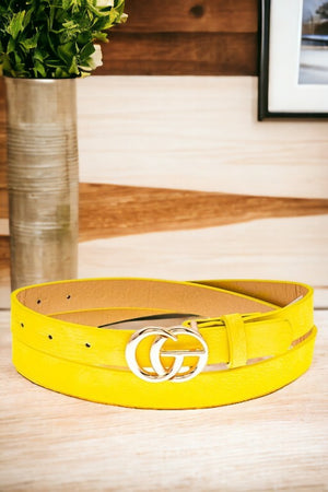 Fashion Faux Leather Thin Belt