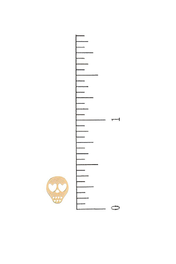 LOVE SKULL POST EARRING