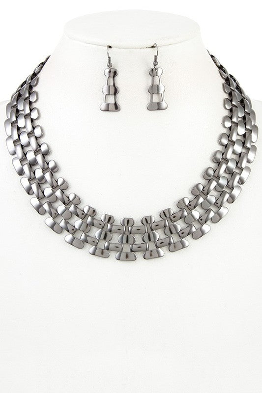 PANTHER CHAIN COLLAR NECKLACE SET