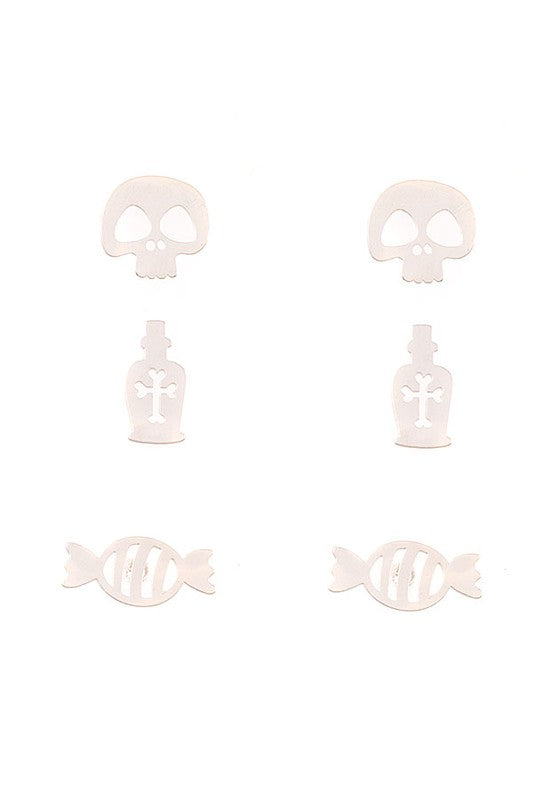 Candy Skull Mix Post Earring
