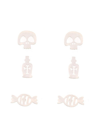 Candy Skull Mix Post Earring